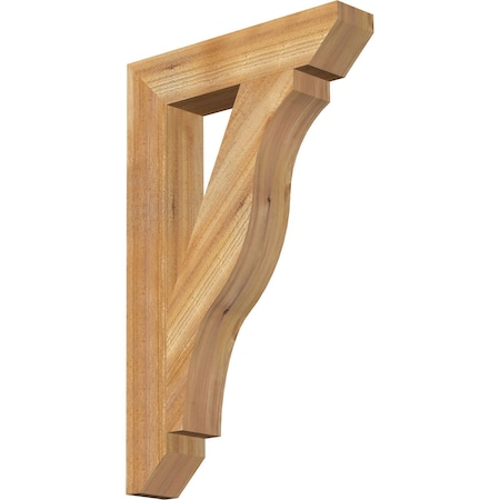 Ekena Millwork Funston Slat Rough Sawn Bracket, Western Red Cedar, 4"W x 20"D x 32"H BKT04X20X32FST06RWR